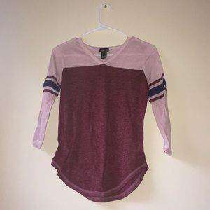 Maroon and pink shirt